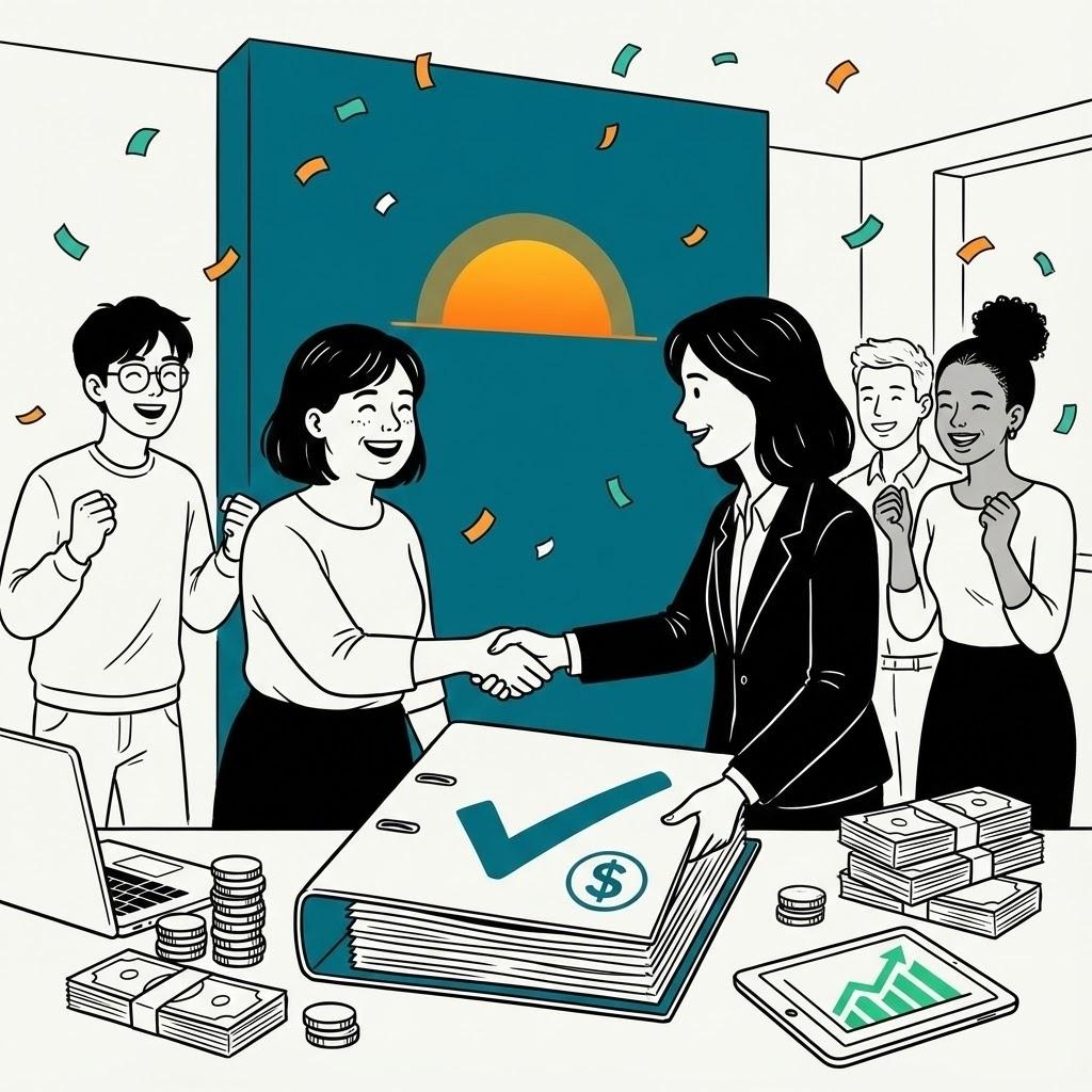 Celebrating a successful commercial deal